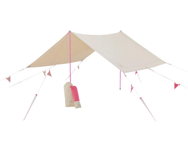 10921461-101-kari-tech-mini-148062-with-148060-nordisk-cma-tarp-with-colour-pack-sand-cherry-pink-01-2.jpg Kari Tech Mini Tarp Incl. Colour Pack