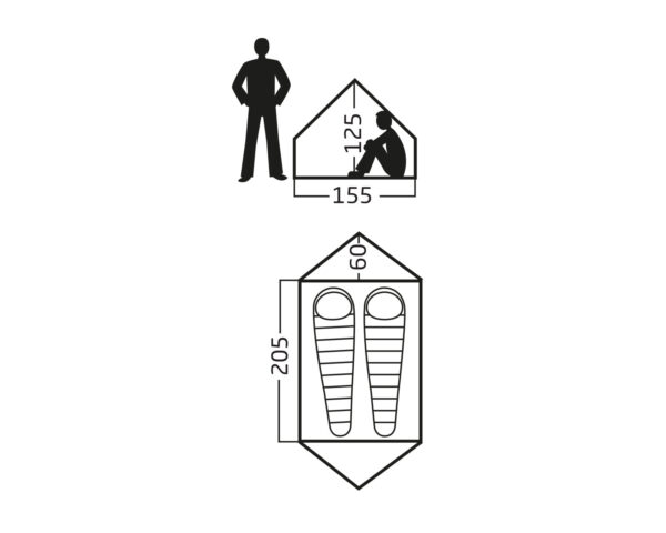 Ydun-mini-floorplan-nordisk.jpg Ydun Tech Mini Glamping Tent Incl. Colour Pack